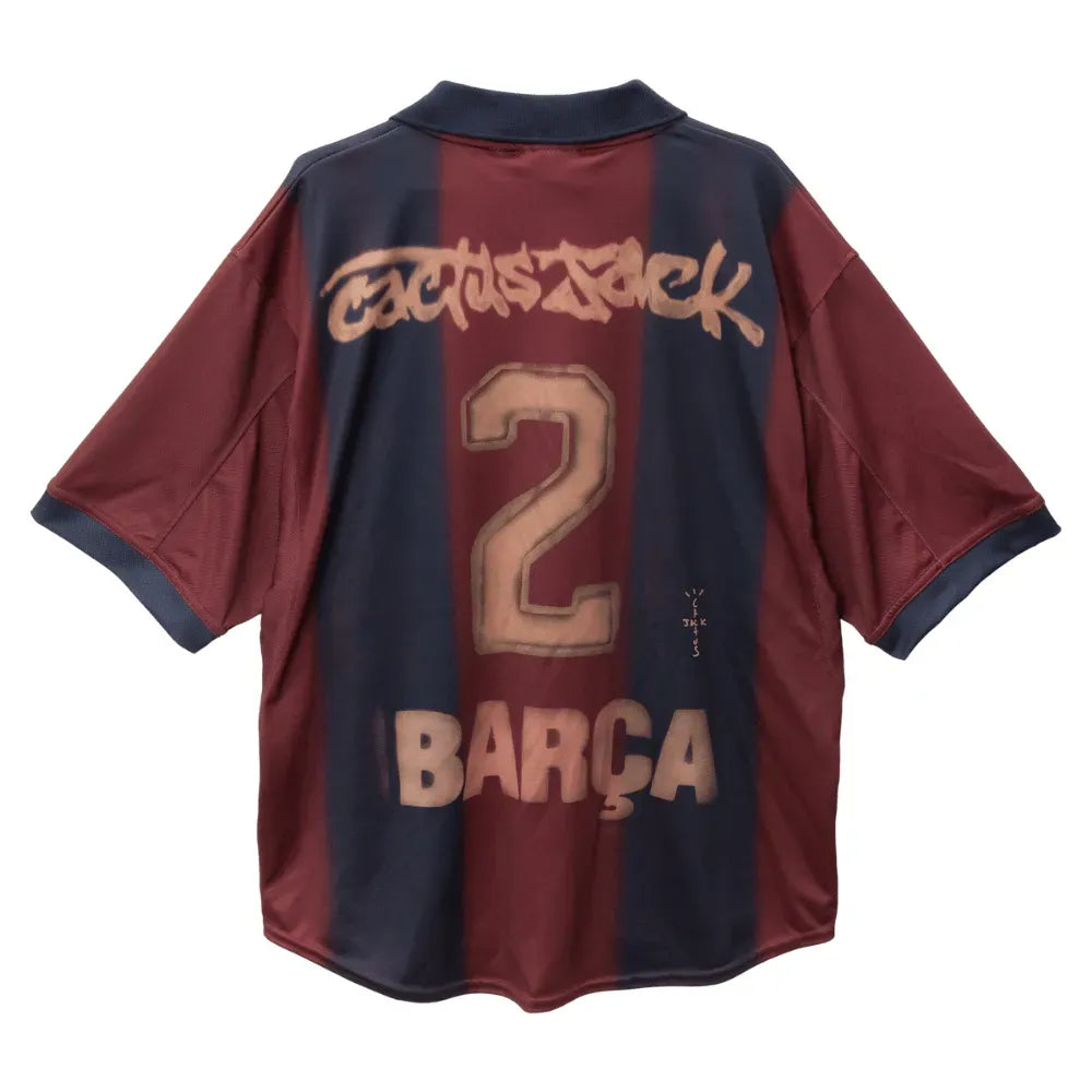 Camiseta Travis Scott x Nike x FC Barcelona Retro 2000/01 Home Skeleton Jersey