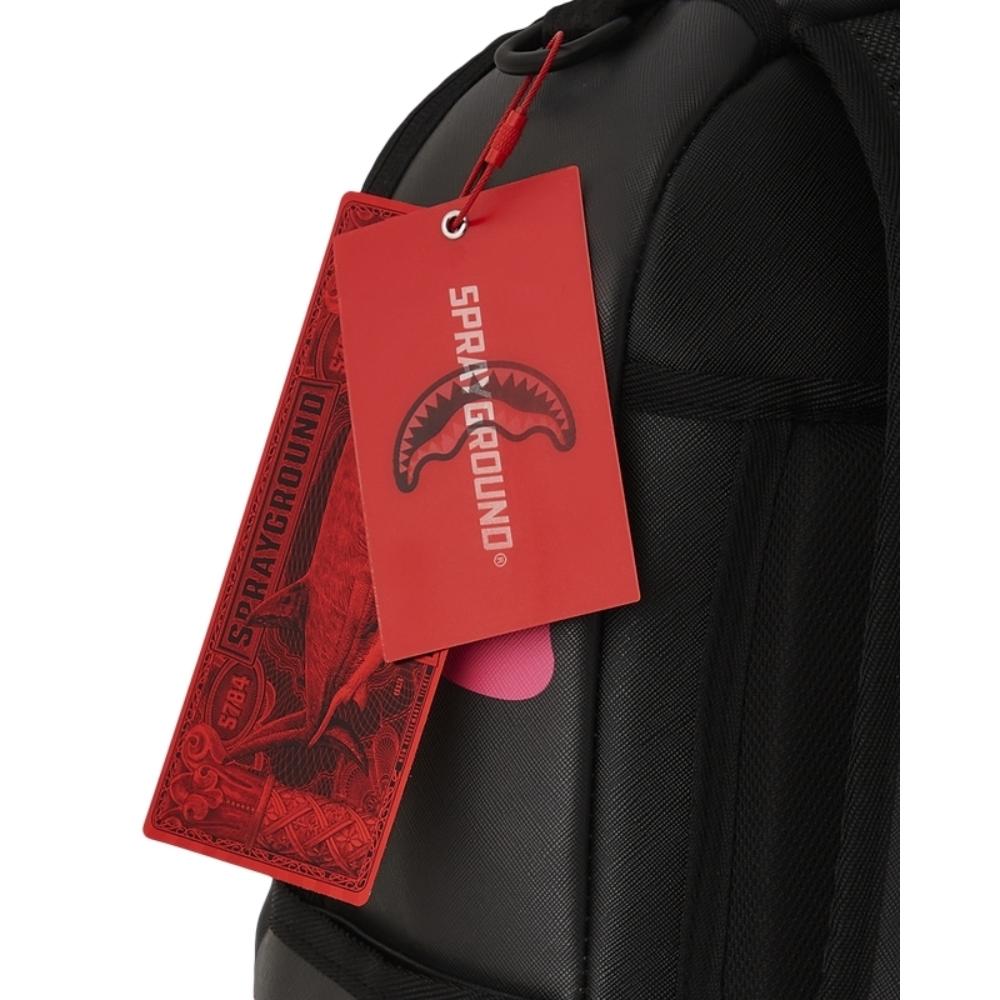 Mochila Sprayground Shark Central Pink DLXSV Backpack — Black/Pink