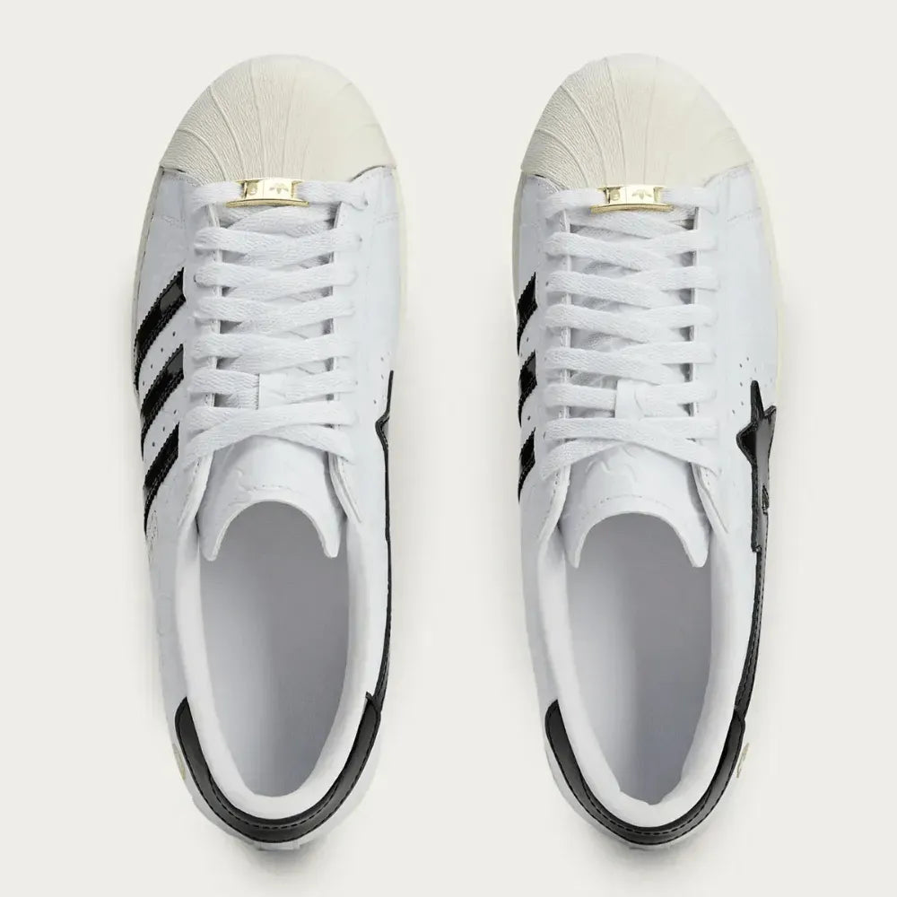 Tênis Adidas Superstar Vintage x Bape White Black
