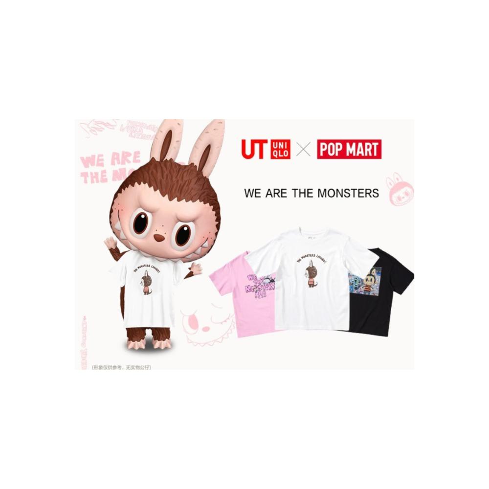 Camiseta Uniqlo x POP MART THE MONSTERS PINK