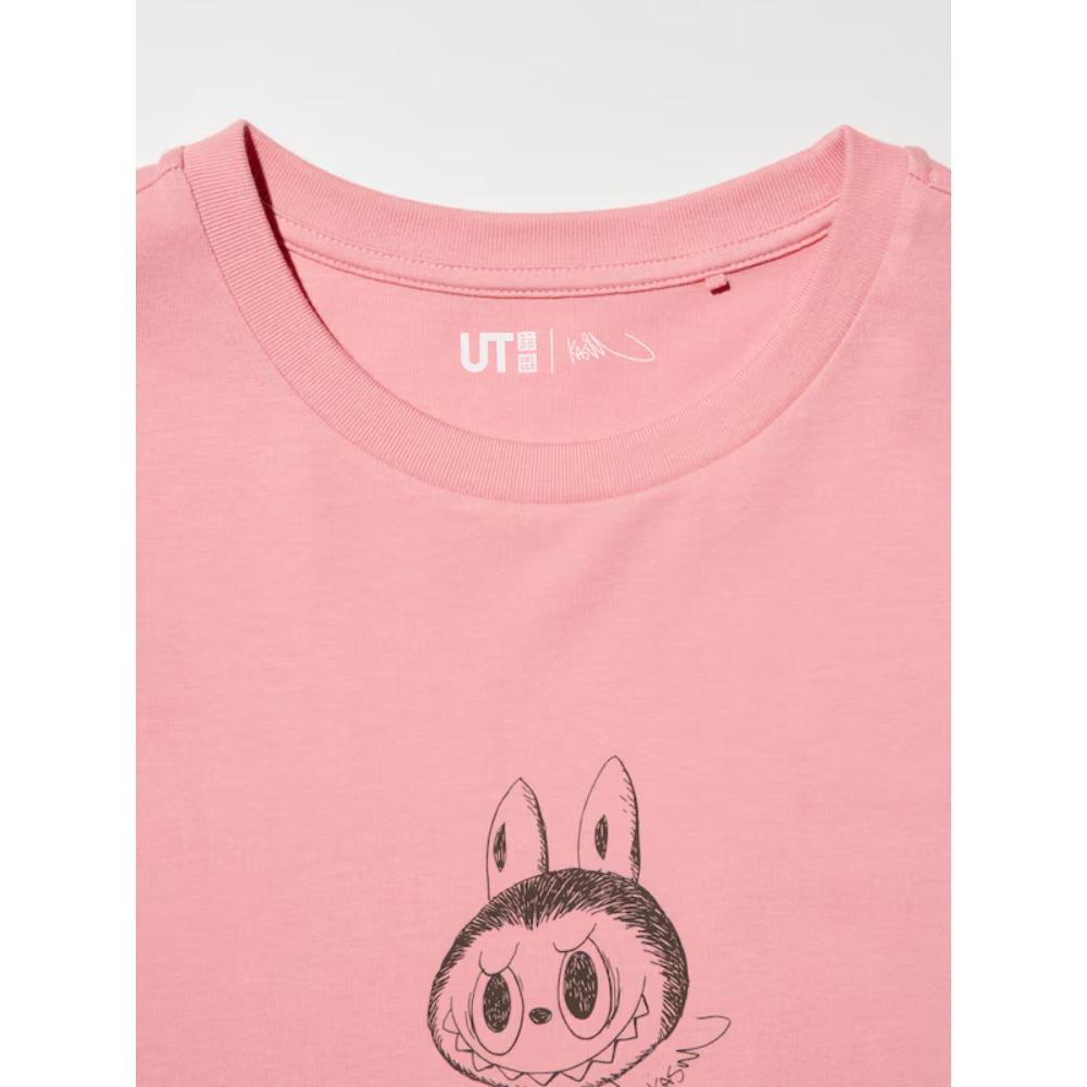 Camiseta Uniqlo x POP MART THE MONSTERS PINK