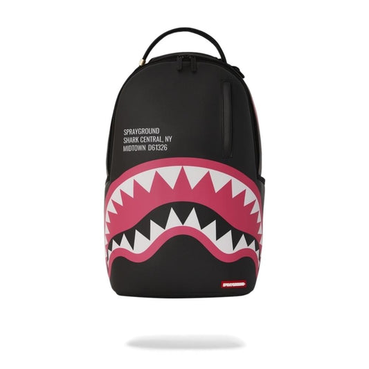 Mochila Sprayground Shark Central Pink DLXSV Backpack — Black/Pink